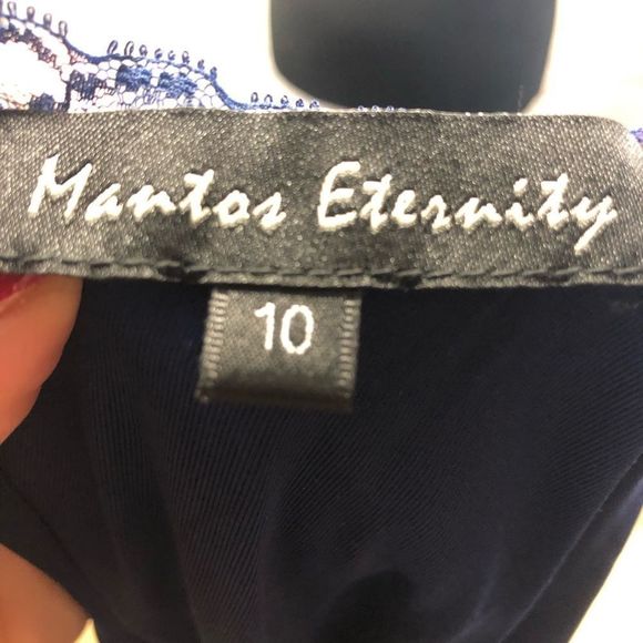 Stretch Lace  Body-Con Evening Dress Royal Blue - Picture 7 of 10